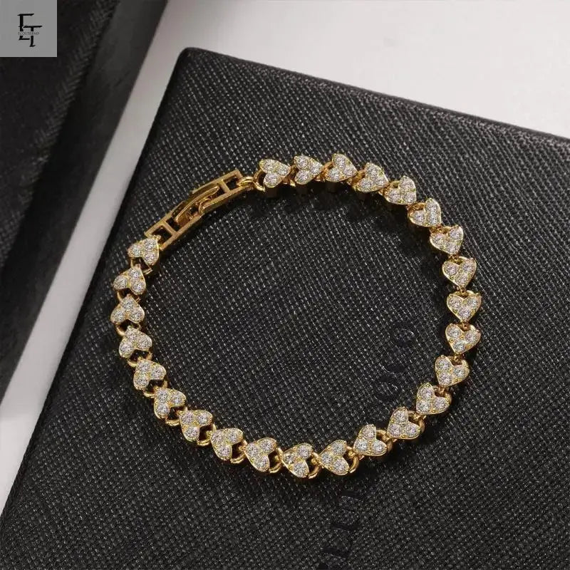 Luxury Roman Crystal Geometric Chain Bracelet - Ecoltrend.com