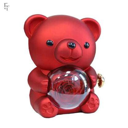 Eternal Rose Teddy Bear with Necklace – Timeless Love Gift - Ecoltrend.com     