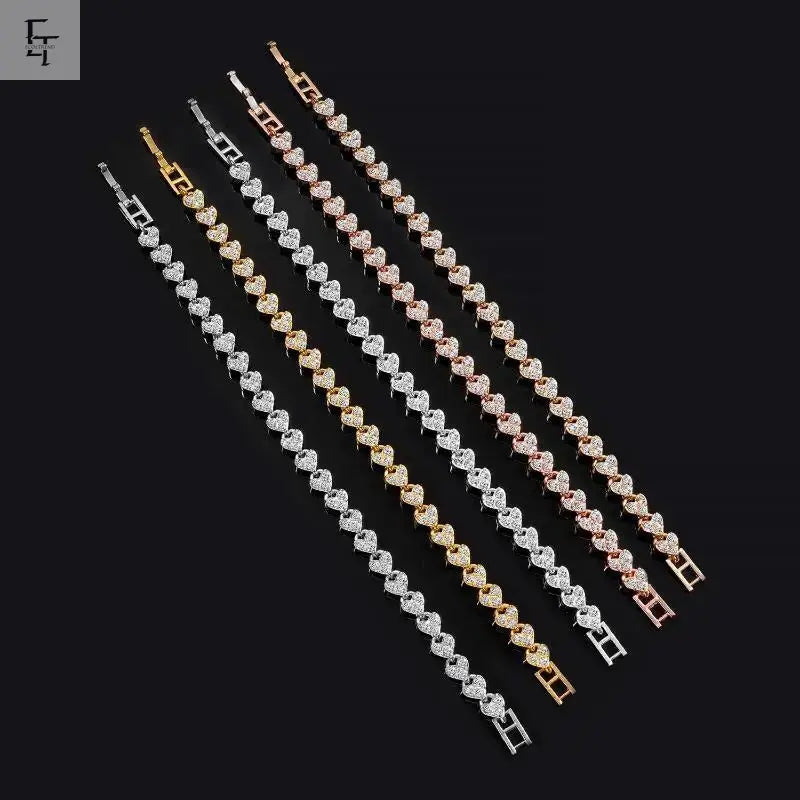Luxury Roman Crystal Geometric Chain Bracelet - Ecoltrend.com     